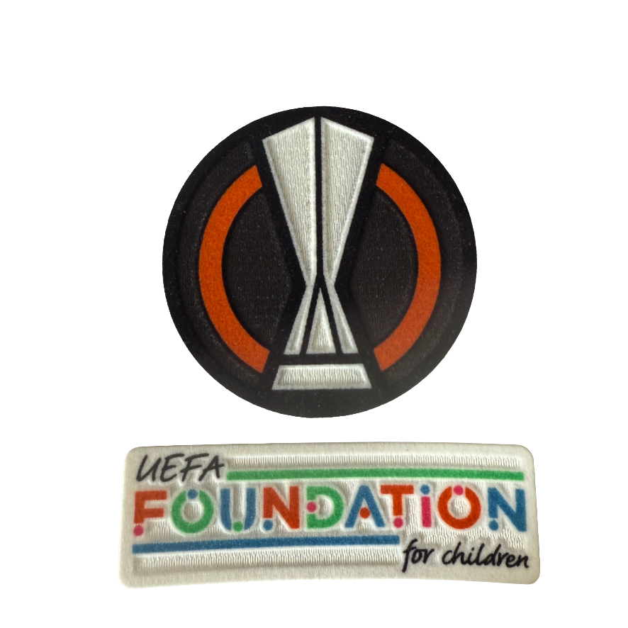 Europa League Trophy and UEFA Foundation Sleeve Patches