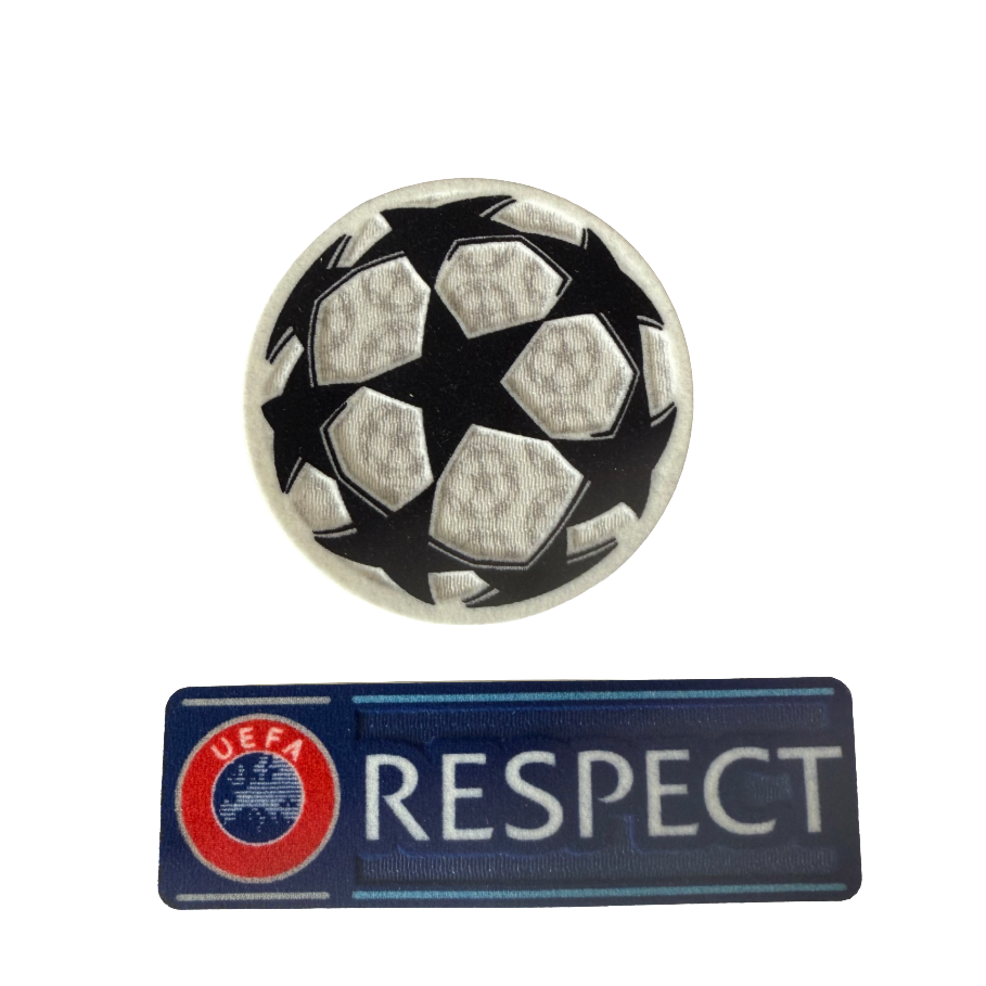 Champions League Starball and Respect Sleeve Patches
