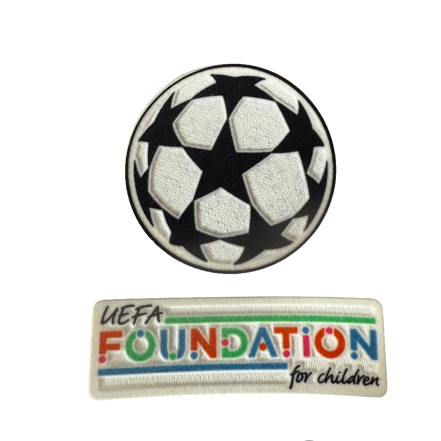 Champions League Starball and UEFA Foundation Sleeve Patches